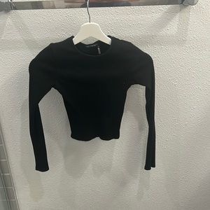 Naked Wardrobe tight black long sleeve size XXS
